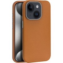 Joko Iphone 15 Kılıf Wonder Deri Magsafe Kapak - Kahverengi