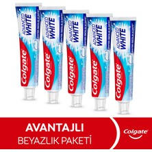 Colgate 50 ml x5 Gelişmiş Beyazlık Diş Macunu Beyazlatıcı Özelliği ile Dişlerinizi Parlatma