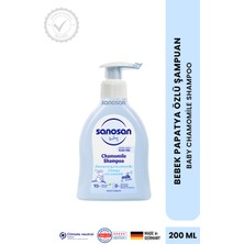 Sanosan Papatya Özlü Bebek Şampuanı 200 ml - Doğal Süt Proteinli Göz Yakmayan Kolay Tarama ve Ipeksi Yumuşaklık Veren Bakım