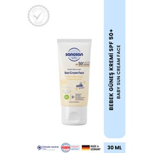 Sanosan Bebek Güneş Yüz Kremi Spf 50+ 30 ml – Hassas Ciltler Için Yüksek Koruma ve Hızlı Emilen Bakım