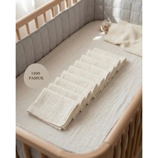 Welly Home Baby Tekstil Çift Kat Müslin Bebek Ağız Mendili 9 Adet 35X35