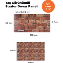 KnB Duvar Paneli ve Söve Tuğla Görünümlü  Strafor Duvar Paneli (12'li Paket)