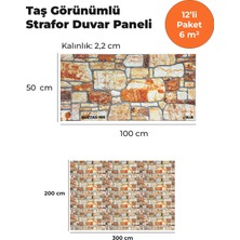 KnB Duvar Paneli ve Söve Buztaş Görünümlü  Strafor Duvar Paneli (12'li Paket)