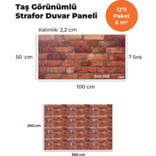 KnB Duvar Paneli ve Söve Taş Görünümlü Strafor Duvar Paneli (12'li Paket)