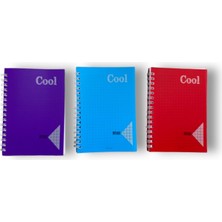 Keskin Color Not Defteri Plastik Kapak Spiralli Cool A6 Küçük Boy 80 Yaprak Kareli 321682-99 (12 Li Paket)