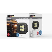 LED Arka Tampon Off-Road Lambası Beyaz Gömme Bağlantılı 10/30V E-Belgeli 18W - Wolfram 31995