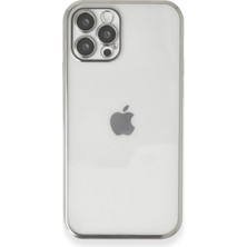 Cosmos E-Ticaret Iphone 12 Pro Max Kılıf Lensli - Gümüş