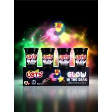 Zümrüt Kırtasiye Lets 4 Renk Karanlıkta Parlayan Oyun Hamuru 440 G(Iml) Yeni