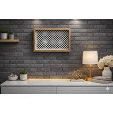 Modern Dekoratif Duvara Asılabilir Sigorta ve Modem-Wifi Saklama Kutusu 25X35 cm Derinlik 10CM