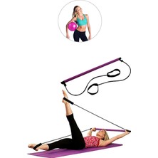Spor Byfit Pilates Denge Topu ve Egzersiz Çubuğu Seti 90 cm Uzunlukta Multi-Fonksiyonel