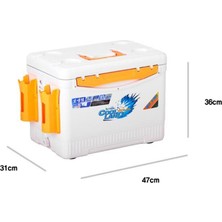 Banax Cool Land 26L Kamış Tutuculu Buzluk 2185 WHITE-ORANGE 26L