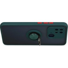 DS LLC Ieg™  Xiaomi Redmi 10C Kılıf Montreal Yüzüklü Silikon Kapak - Yeşil