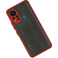 DS LLC Ieg™  Infinix Hot 11S Kılıf Montreal Silikon Kapak - Kırmızı