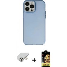 İlk El Grup Ieg™ iPhone 14 Pro Max Ahenk Çizgi Prime - Siyah Buffer Cam Ekran Koruyucu + Gold Band Metal Kamera Lens