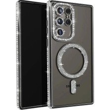 Elma Shop Galaxy S23 Ultra Joke Simli Magneticsafe Kılıf - Siyah