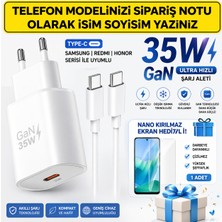Astakos Samsung Galaxy A33 A34 A35 A52 A52S A53 A54 A80 Uygun Gan Hızlı Şarj Set 35W Type-C+ Kırılmaz Ekran