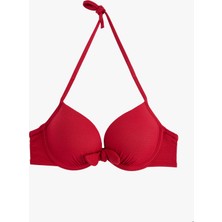 Koton Kalp Yaka Dokulu Fiyonklu Push-Up Bikini Üstü
