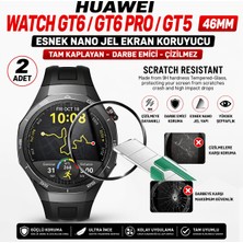 Astakos Huawei Watch Gt6 / Gt6 Pro / Gt5 46MM Uyumlu Nano Jel Ekran Koruyucu 2 Adet Esnek Tam Kaplayan Darbe Emici Tpu Film