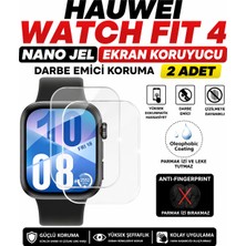 Astakos Huawei Watch Fit 4 Uyumlu Nano Jel Ekran Koruyucu Şeffaf Tpu Film 2 Adet Darbe Emici Çizilmez