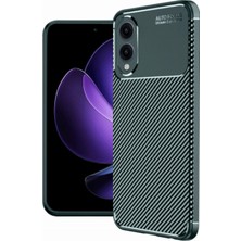 Elma Shop Galaxy S25 Edge Kılıf Auto Fus Karbon Kapak - Koyu Yeşil