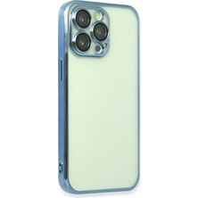 DS LLC Ieg™  Iphone 14 Pro Max Kılıf Razer Lensli Silikon - Açık Mavi