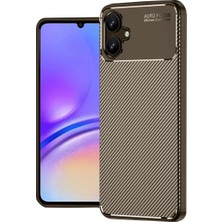 Elma Shop Galaxy A06 Kılıf Auto Fus Karbon Kapak - Kahverengi