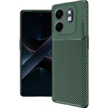 Elma Shop Infinix Smart 9 Kılıf Auto Fus Karbon Kapak - Koyu Yeşil