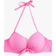 Koton Kalp Yaka Fiyonk Detaylı Push-Up Bikini Üstü