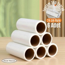 Trend Maison TM-0402 Tüy Toplayıcı Rulo Yedek 6’lı Set 24 CM-360 Yaprak Kedi Köpek Tüyü Temizleyici Yapışkan Rulo