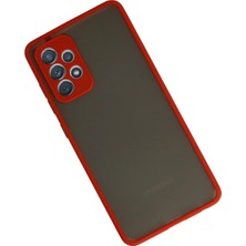 DS LLC Ieg™  Samsung Galaxy A52 Kılıf Montreal Silikon Kapak - Kırmızı