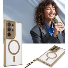 DS LLC Ieg™  Samsung Galaxy S25 Ultra Kılıf Enka Magsafe Silikon Kılıf - Titan Gri