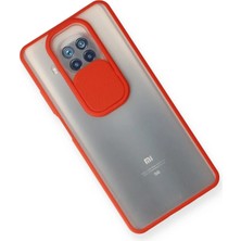 DS LLC Ieg™  Xiaomi Mi 10T Lite Kılıf Palm Buzlu Kamera Sürgülü Silikon - Kırmızı