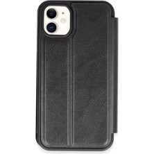 Elma Shop Iphone 11 Kılıf Flip Cover - Siyah