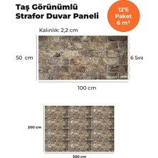 KnB Duvar Paneli ve Söve K&B Taş Görünümlü Strafor Duvar Paneli Tas-619 (12'li Paket)et)