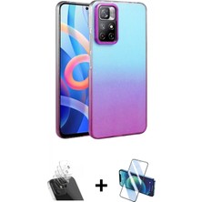 İlk El Grup Ieg™ Redmi Note 11 Pro Kılıf Kıvılcım Minimal Özel Seri - Siyah 3D Antistatik Cam Ekran Koruyucu + Şeffaf Kamera Lens Koruma Cam