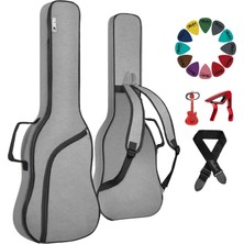 Midex CS-41PAK Akustik Gitar Çantası Soft Case Kılıf Gigbag (Askı Capo Pena Dahil)