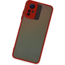 DS LLC Ieg™  Xiaomi Redmi Note 12S Kılıf Montreal Silikon Kapak - Kırmızı
