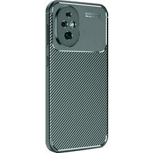 DS LLC Ieg™  Honor 200 Kılıf Auto Focus Karbon Kapak - Koyu Yeşil