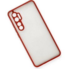 DS LLC Ieg™  Xiaomi Mi Note 10 Lite Kılıf Montreal Silikon Kapak - Kırmızı