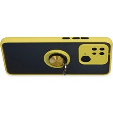 DS LLC Ieg™  Xiaomi Redmi 10C Kılıf Montreal Yüzüklü Silikon Kapak - Sarı