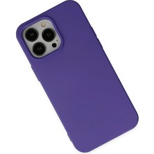 DS LLC Ieg™  Iphone 14 Pro Kılıf Nano Içi Kadife Silikon - Mor