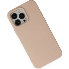 DS LLC Ieg™  Iphone 14 Pro Max Kılıf Nano Içi Kadife Silikon - Pudra