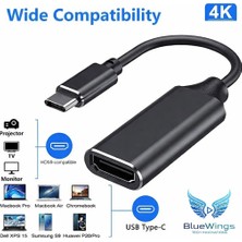 Hdmı To Type-C Dönüştürücü Adaptör 60hz 20CM