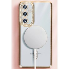 DS LLC Ieg™  Samsung Galaxy S25 Kılıf Joke Simli Magneticsafe Kılıf - Mavi