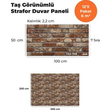 KnB Duvar Paneli ve Söve Taş Görünümlü Strafor Duvar Paneli (12'li Paket)