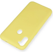 DS LLC Ieg™  Samsung Galaxy A11 Kılıf Nano Içi Kadife Silikon - Sarı