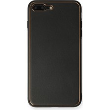 Elma Shop Iphone 7 Plus Kılıf Co Deri Kapak - Siyah