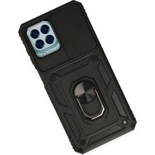 DS LLC Ieg™  Samsung Galaxy M33 Kılıf Pars Lens Yüzüklü Silikon - Siyah