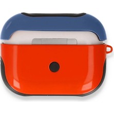DS LLC Ieg™  Airpods Pro (1.nesil) 3in1 Kılıf - Kırmızı-Lacivert