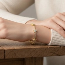 Xupıng Jewelry Yıldız Zirkon Taşlı Bileklik